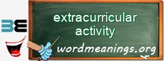 WordMeaning blackboard for extracurricular activity